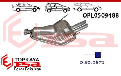 Opel Vectra B Arka Susturucu 2.5 Cdx Baskılı 1995 > 2002