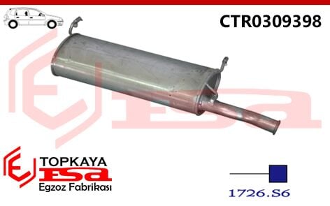Citroen Xsara 1.4 / 1.6 / 1.8İ Hb Arka Susturucu 1997 > 2000