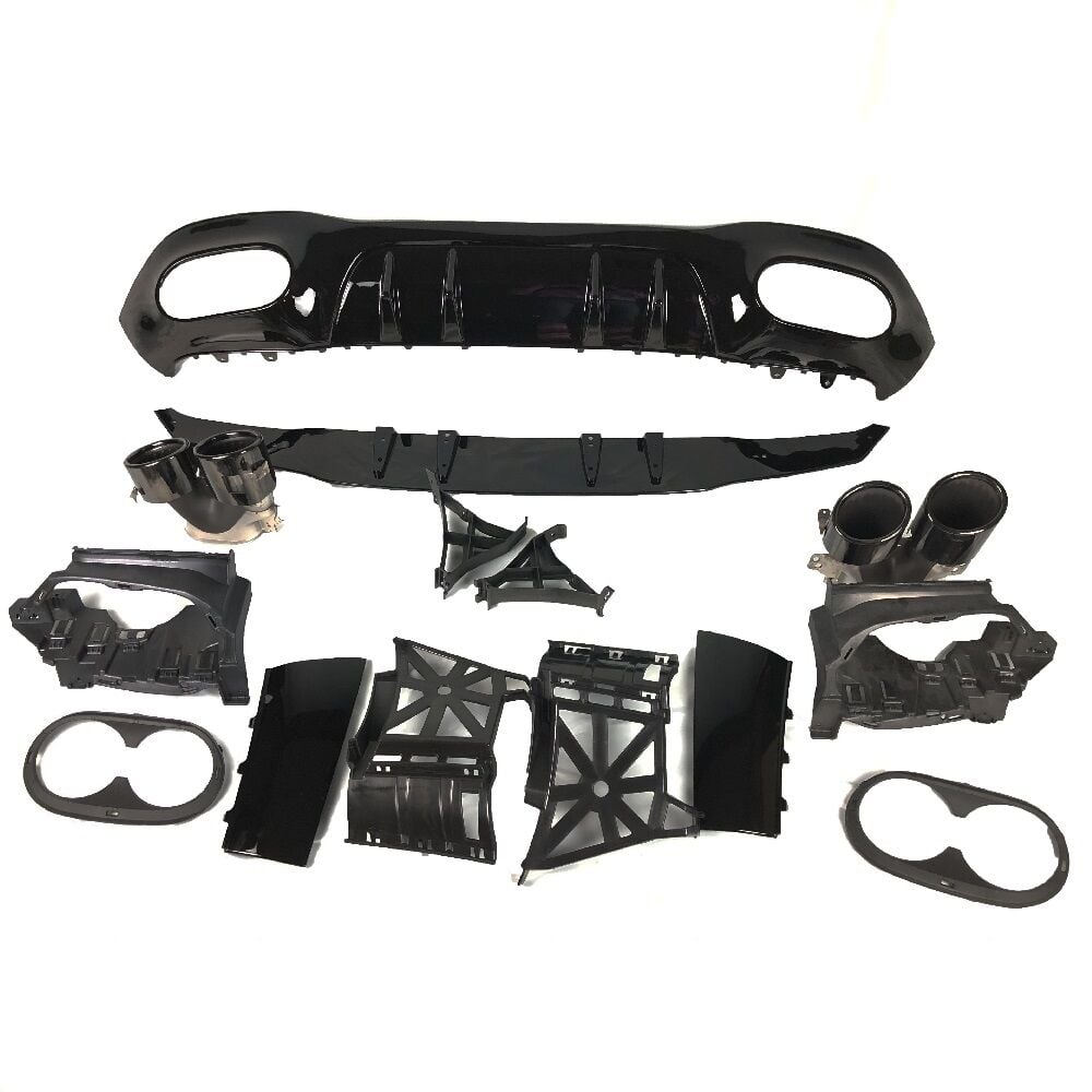 W177 DİFÜZÖR A45 SİYAH EGSOZ UCU 4D