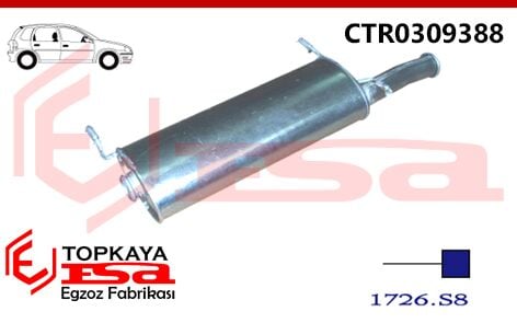 Citroen Xsara 1.9 Td / 2.0 Hdi Arka Susturucu 1997 > 2004