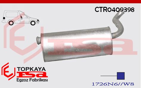 Citroen Berlingo Arka Susturucu Dsl/Bnz 1996 > 2003