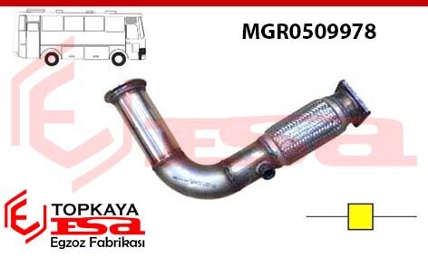Magirus Sultan 14 E27 Ön Ara Boru Spiralli Euro 4 / Euro 5 2010 > …
