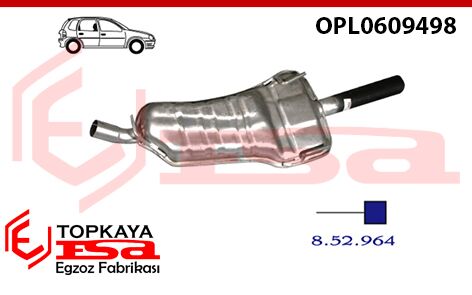 Opel Vectra A Arka Susturucu 2.0 Gti / 2.5 Gti Baskılı 1994 > 1995