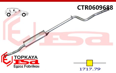 Citroen Saxo 1.5 Dsl / 1.6İ Orta Susturucu Borulu 1996 > 2000