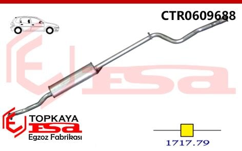 Citroen Saxo 1.5 Dsl / 1.6İ Orta Susturucu Borulu 1996 > 2000