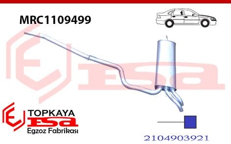 Mercedes T210 E220 Td 2.2Cdi Arka Susturucu Borulu Stw 1998 > 2003
