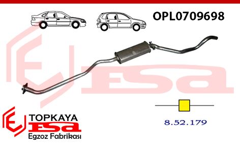 Opel Ascona (C) Orta Susturucu Borulu 1.6 / 1.8 1982 > 1988