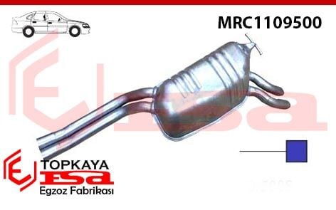 Mercedes E430 / E320 / E400S / 500S W210 Arka Susturucu Borulu Çift Çıkış 1997 > 2001