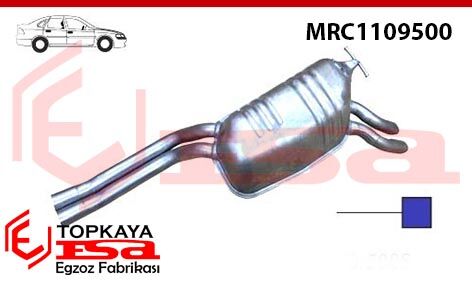 Mercedes E430  W210 Arka Susturucu Borulu Çift Çıkış 1997 > 2001