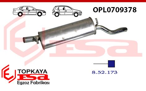 Opel Ascona (C) Arka Susturucu 1.3 / 1.6 Sedan Hb 1981 > 1988