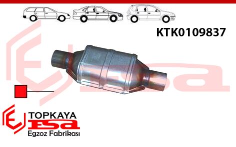 Oval Euro 3 Metal Katalitik Konverter