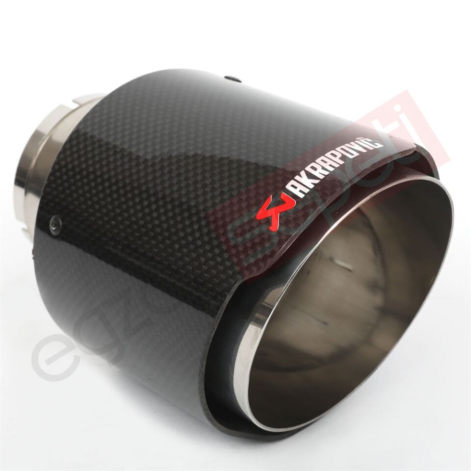 Akrapoviç Karbon Egzoz Ucu 90 MM Parlak Gerçek Karbon Malzeme İthal Ürün