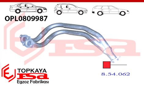 Opel Kadett Ön Boru 1.3E 1984 > 1990