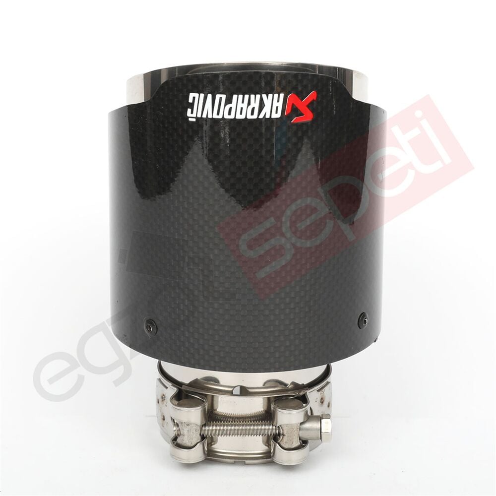 Akrapoviç Karbon Egzoz Ucu 90 MM Parlak Gerçek Karbon Malzeme İthal Ürün