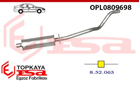Opel Kadett 1.3 Orta Susturucu Borulu Sedan Karbüratörlü 1985 > 1986