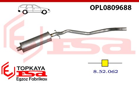 Opel Kadett E 1.3 / 1.6 Orta Susturucu Borulu Stw 1989 > 1991