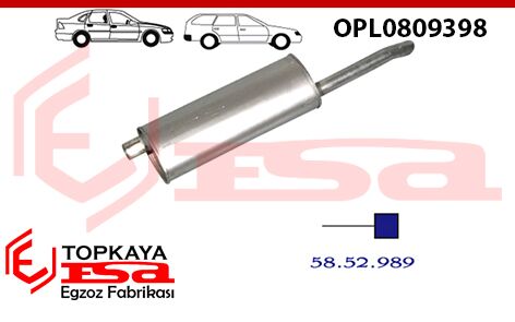 Opel Kadett Arka Susturucu 1.2 / 1.6 Sedan / Sw 1981 > 1991