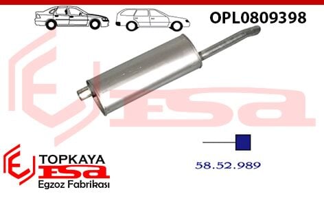 Opel Kadett Arka Susturucu 1.2 / 1.6 Sedan / Sw 1981 > 1991