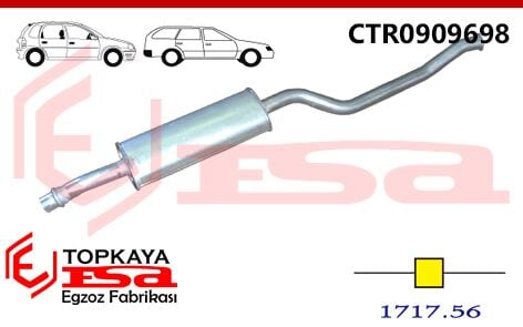 Citroen XanTia 2.0İ 16V Orta Susturucu Borulu 1993 > 2001