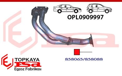 Opel Astra F Ön Boru 1.4İ / 1.6İ / 1.8İ 1991 > 1997