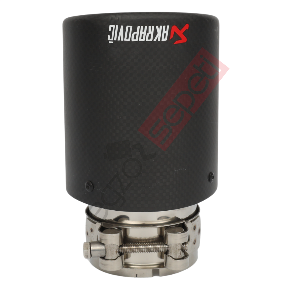 Akrapoviç Karbon Egzoz Ucu 90 MM Mat Gerçek Karbon Malzeme İthal Ürün