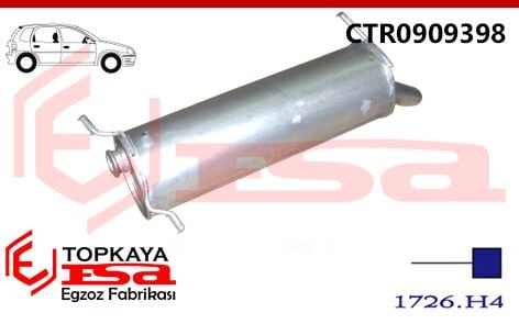 Citroen XanTia 1.8/2.0 Arka Susturucu 1993 > 2002