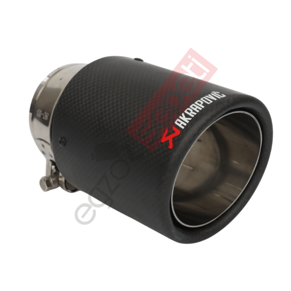 Akrapoviç Karbon Egzoz Ucu 90 MM Mat Gerçek Karbon Malzeme İthal Ürün
