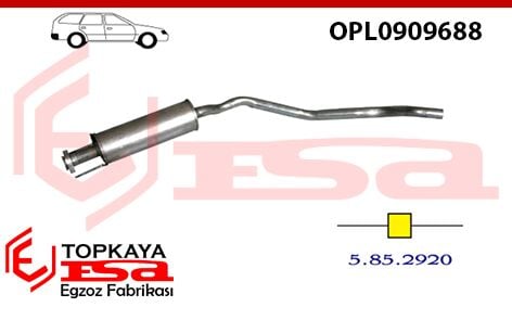 Opel Astra F Orta Susturucu Borulu Sw 1.4İ / 1.6İ 1991 > 1998