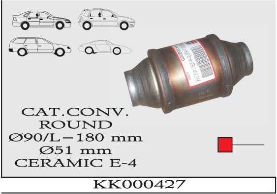 Katalitik Konverter Euro 4 Seramik Yuvarlak