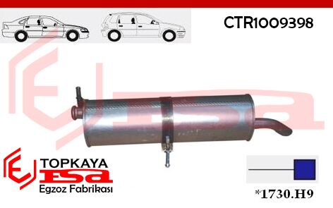 Citroen C4 1.6İ Arka Susturucu 2004 > 2008 / Peugeot 307 1.6İ 2005 > 2007