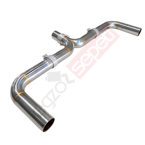 Audi Parlak Krom Ayarlı Arka Y Pipe