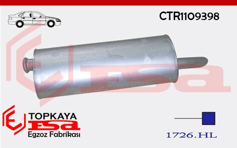 Citroen C5 1.8/2.0İ 16 V Arka Susturucu 2000 > 2002