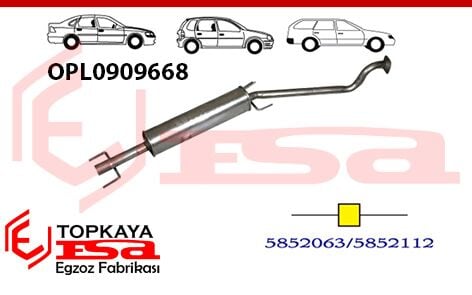 Opel Astra G Orta Susturucu Borulu 1.4İ 16V 1998 > 2002
