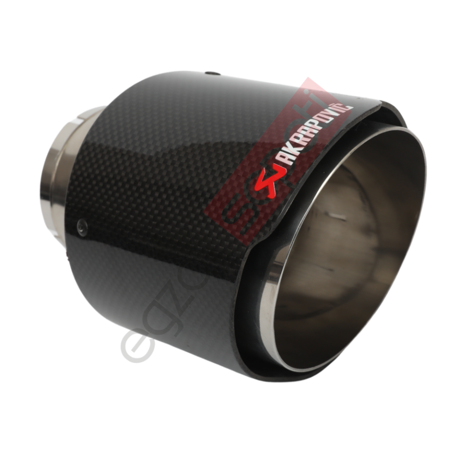Akrapoviç Karbon Egzoz Ucu 100 MM Parlak Krom Gerçek Karbon Malzeme İthal Ürün