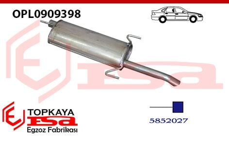 Opel Astra F Sedan Arka Susturucu 1.4İ / 1.6İ 16V 1996 > 1998