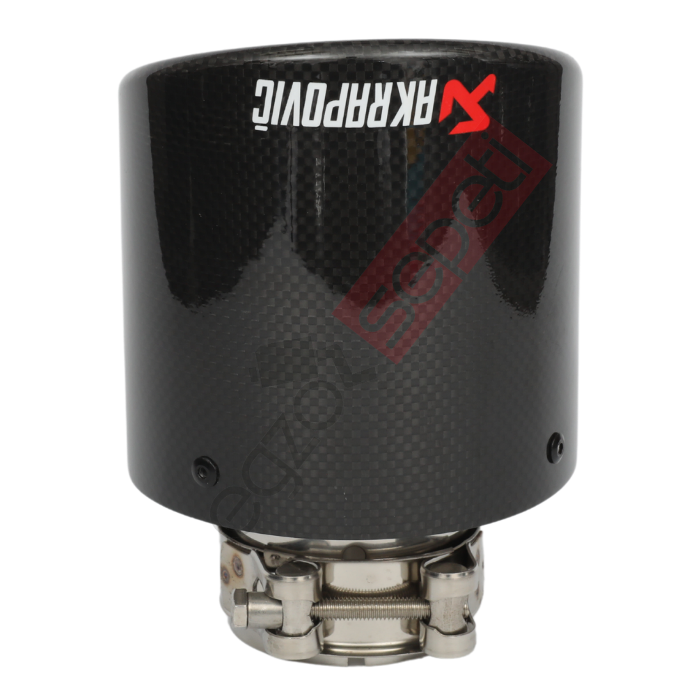 Akrapoviç Karbon Egzoz Ucu 114 MM Parlak Dudaklı Gerçek Karbon Malzeme İthal Ürün