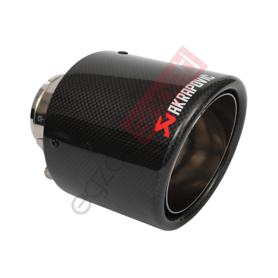 Akrapoviç Karbon Egzoz Ucu 114 MM Parlak Dudaklı Gerçek Karbon Malzeme İthal Ürün