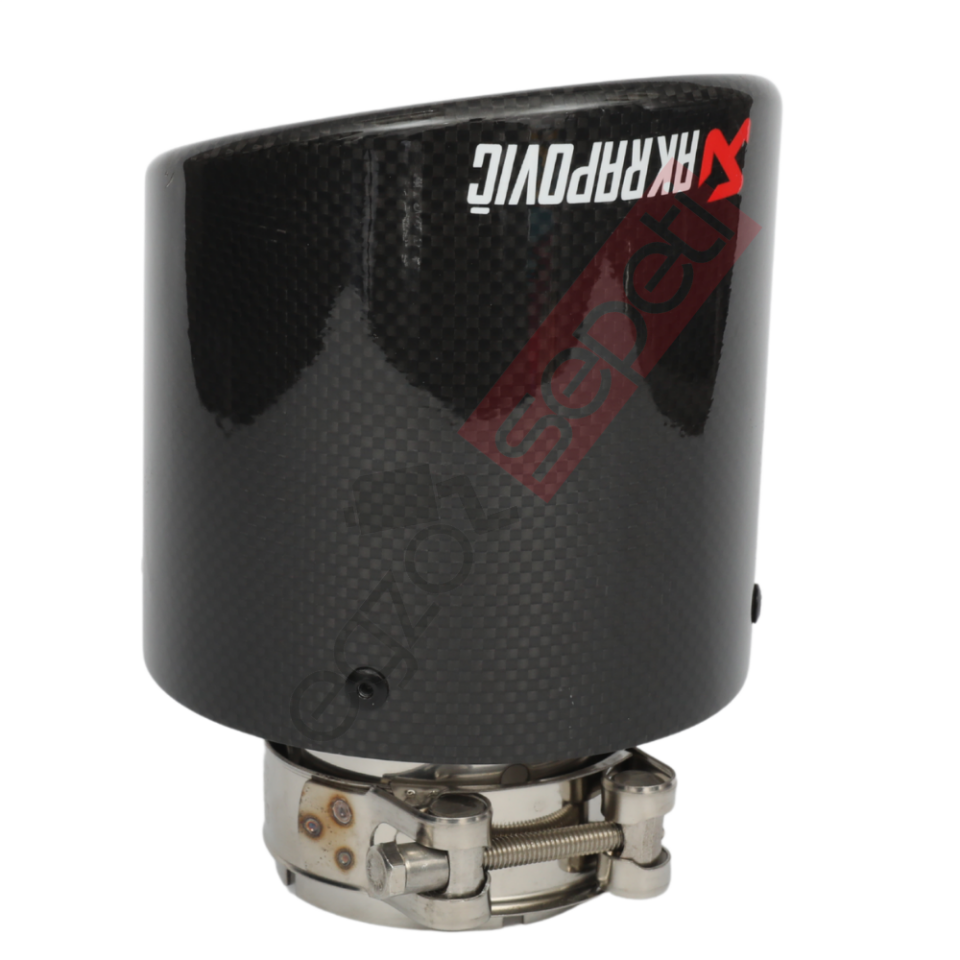 Akrapoviç Karbon Egzoz Ucu 114 MM Parlak Dudaklı Gerçek Karbon Malzeme İthal Ürün