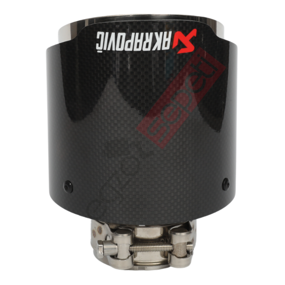 Akrapoviç Karbon Egzoz Ucu 114 MM Parlak Gerçek Karbon Malzeme İthal Ürün