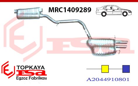 Mercedes C200 / C220 / C270 Cdi W204 Kasa Arka Ve Orta Susturucu 2009 > …