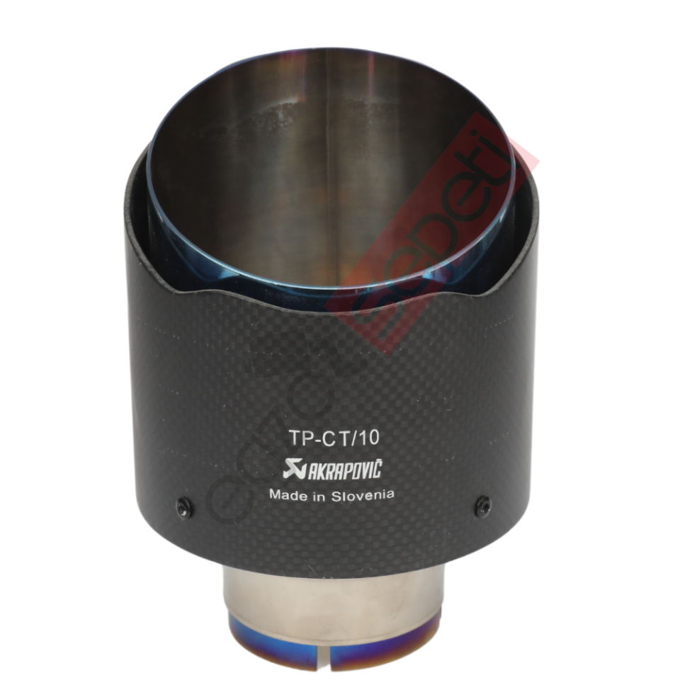 Akrapoviç Karbon Egzoz Ucu 114 MM Mat Mavi Gerçek Karbon Malzeme İthal Ürün