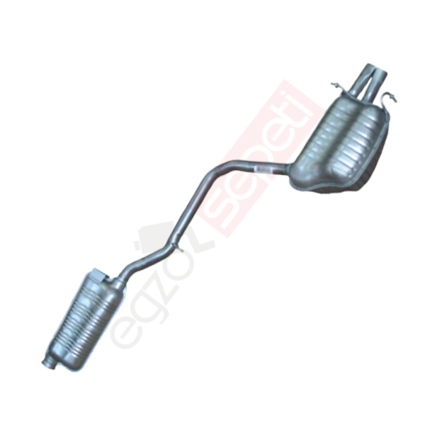 Mercedes C180 W204 Kasa Arka Ve Orta Susturucu Ф60 Birleşik Çıkış 2010 Ve Sonrası