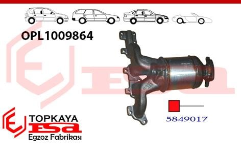 Opel Astra H 1.6 Katalitik Konverter Euro 4 2005 > 2009