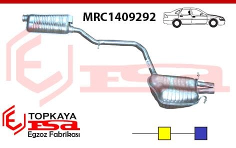 Mercedes C180 / C200 W204 Kasa Benzinli Arka Ve Orta Susturucu Birleşik Çıkış 2010 > …