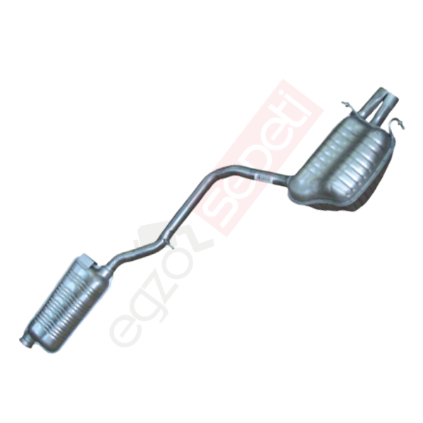 Mercedes C200 W204 Kasa Benzinli Arka Ve Orta Susturucu Birleşik Çıkış 2010 Ve Sonrası