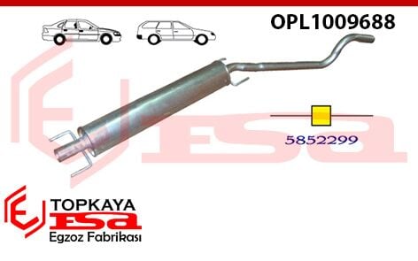 Opel Astra G 1.4İ Orta Susturucu Borulu Twinport 2004 > ...