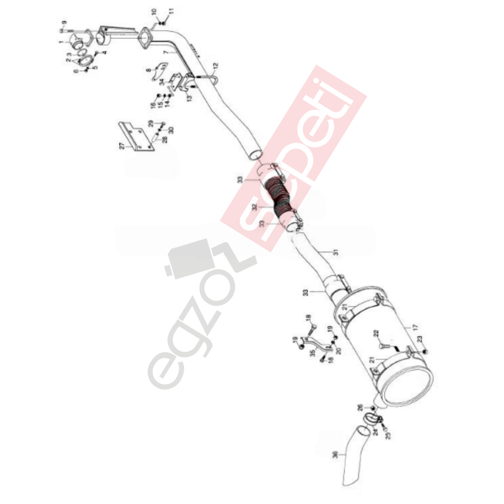 Bmc Pro Boru, Egzoz Ön, E1, 52Rs002199 Bmc Pro 832 Ø101,6 Alusi,