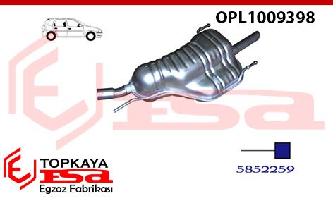 Opel Astra G 1.4Li / 1.6Li Hb Arka Susturucu Borulu 2000 > 2004
