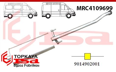 Mercedes Sprinter Orta Susturucu Borulu Benzinli 1995 > 2006