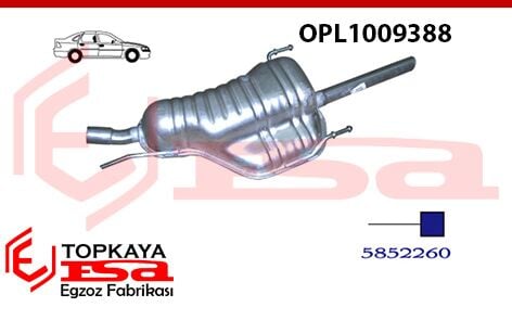 Opel Astra G 1.4Li / 1.6Li Sedan Arka Susturucu Borulu 2000 > 2004